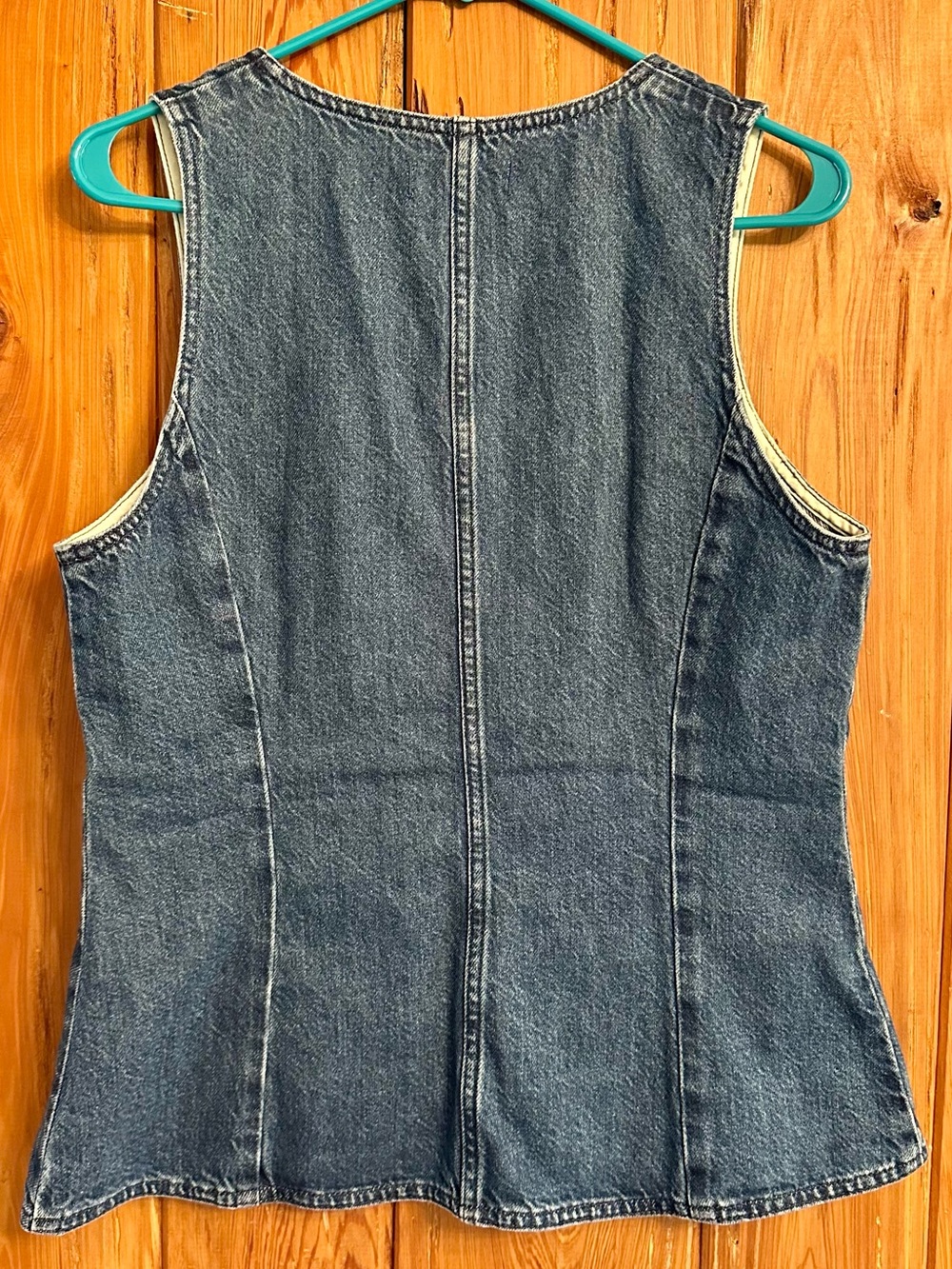 Madewell Denim Scoopneck Cutaway Vest - Picture 4 of 6
